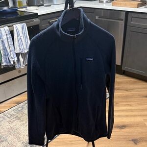 Patagonia Men's Dark Blue Zip-Up Sweater